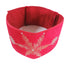 Handmade Adjustable Christmas Tree Collar - Silver Snowflakes on Red Velvet - ARCADIA HOME